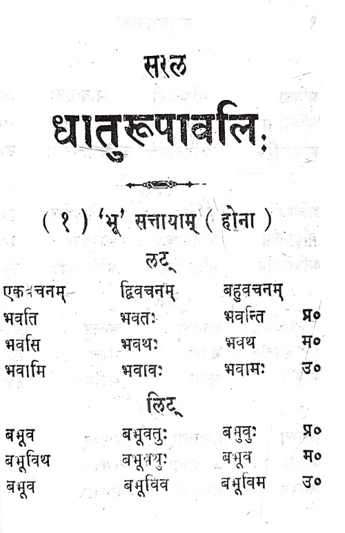 Dhatu Rupavali (Saral)